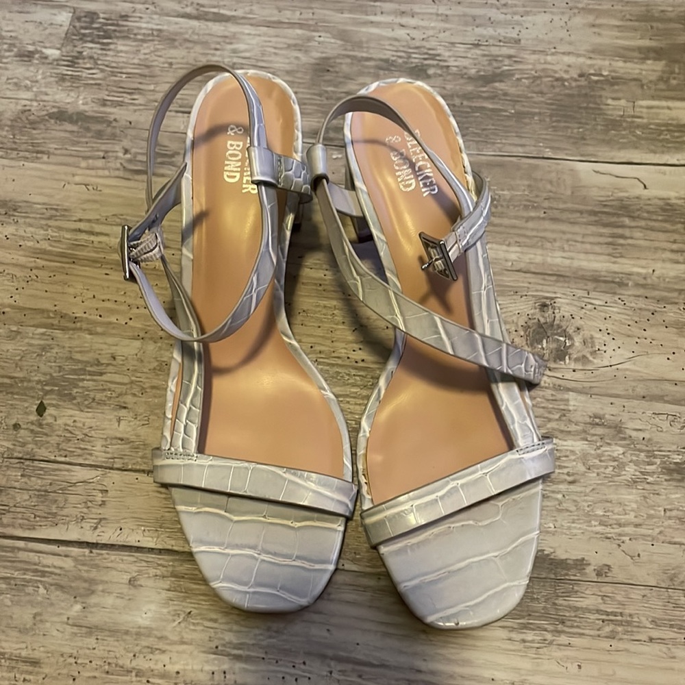 Grey snake skin faux shoes